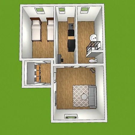 Emas 8 Mit 2 Einzelbetten, Kueche, Dusche, Tv Appartement Krefeld