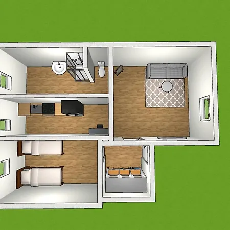 Emas 8 Mit 2 Einzelbetten, Kueche, Dusche, Tv * Krefeld