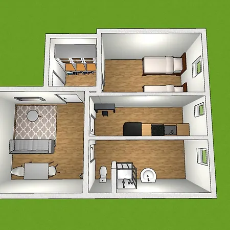 Apartment Emas 8 Mit 2 Einzelbetten, Kueche, Dusche, Tv *