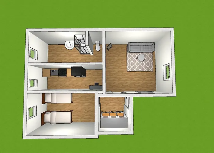 Emas 8 Mit 2 Einzelbetten, Kueche, Dusche, Tv * 克雷费尔德